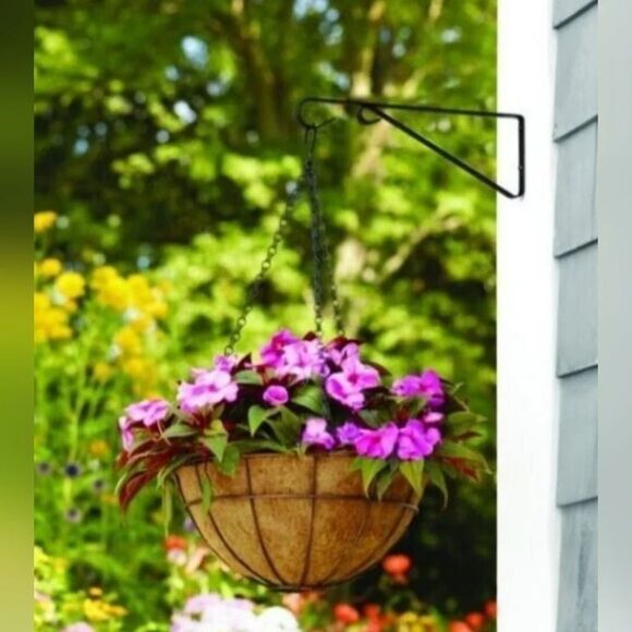 Plant Bracket Mainstays Black Iron Plant Bracket 12 inch NWT - Picture 12 of 12